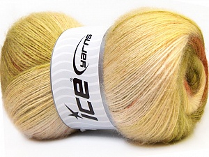 Angora Design White Green Brown