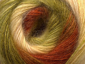 Angora Design White Green Brown