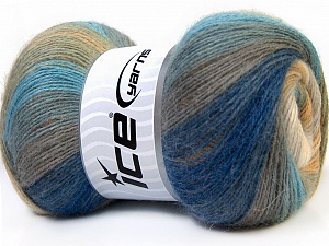 Angora Design White Grey Camel Blue