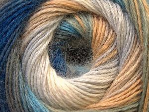 Angora Design White Grey Camel Blue