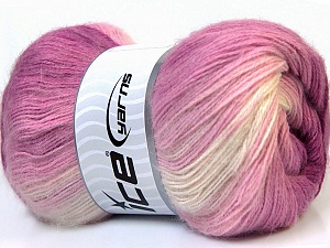 Angora Design White Purple Lilac