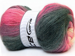 Angora Design White Pink Grey