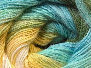 Angora Design Yellow White Green Blue