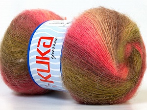 Angora Color Brown, Green, Red