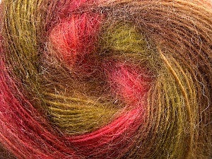 Angora Color Brown, Green, Red