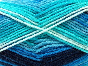 Baby Wool Print lacivert Mavi Tonları