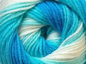 Baby Batik White Turquoise Shades