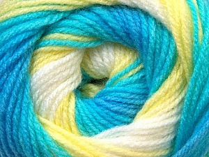 Baby Batik Yellow White Turquoise Shades