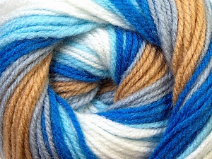 Baby Batik White Grey Camel Blue