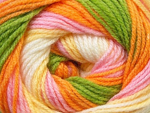 Baby Batik Sarı Beyaz Pembe Turuncu Yeşil