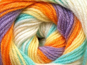 Baby Batik Yellow White Orange Lilac Light Green