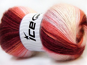 Angora Active Light Salmon Cream Burgundy