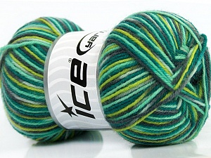 Sale Sock Yarn Gri Tonları Yeşil Tonları