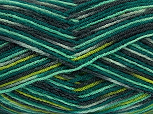 Sale Sock Yarn Gri Tonları Yeşil Tonları