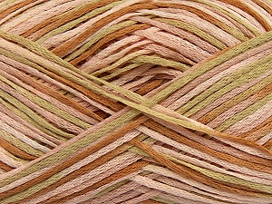 Fettuccia Fine Pembe Haki Kahverengi
