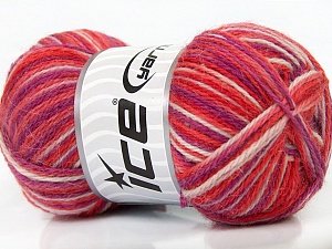 Sale Sock Yarn Beyaz Somon Mor