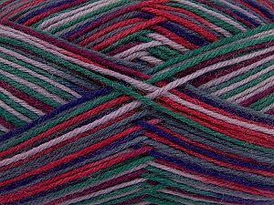 Sale Sock Yarn Somon Mor Gri Yeşil