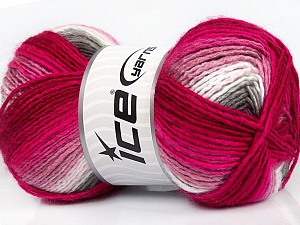 Rainbow White Pink Grey Fuchsia