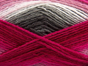 Rainbow White Pink Grey Fuchsia
