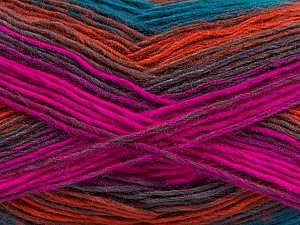 Rainbow Turquoise Purple Green Fuchsia Copper Brown