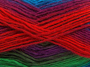 Rainbow Turquoise Red Purple Green Burgundy