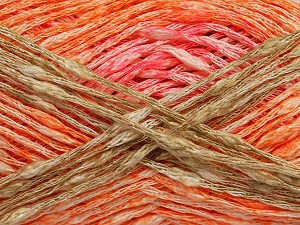 Cactus Tropical Neon Pembe Neon Turuncu Bej