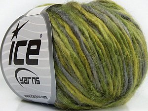 Lüks İplik Gri Yeşil Tonları Natural Yarn