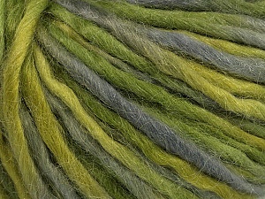 Lüks İplik Gri Yeşil Tonları Natural Yarn