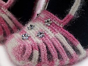 Bootees Pink, White