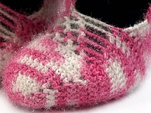 Bootees Pink, White