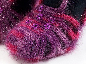 Bootees Purple, Red