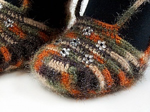 Bootees Green, Brown, Orange