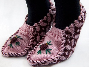 Bootees Pink, Brown