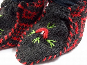 Bootees Red, Black