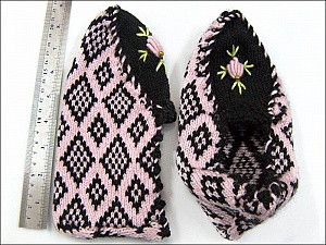 Bootees Pink, Black