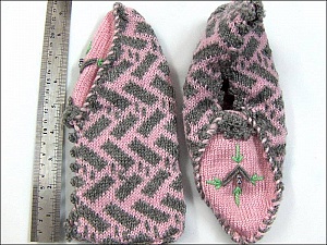 Bootees Pink, Grey