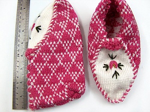 Bootees Candy Pink, White