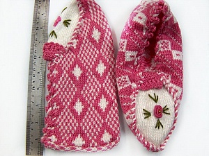 Bootees Pink, White