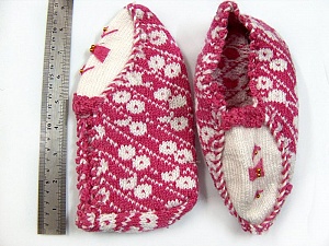 Bootees Pink, White