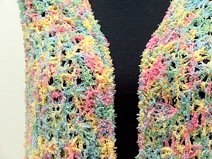 Shawl Green, Yellow, Pink