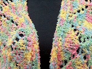 Shawl Green, Yellow, Pink