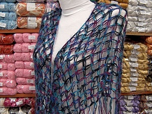 Shawl Purple, Black, Turquoise