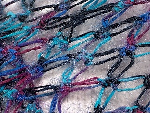 Shawl Purple, Black, Turquoise