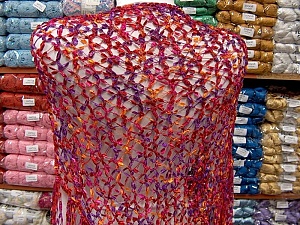 Shawl Red, Purple, Orange