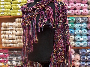 Shawl Purple, Gold, Navy