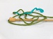 Batik Chunky Yellow Turquoise Green Shades Gold B