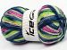 Smart Sock Neon Green, Fuchsia, Blue Shades, Cream B