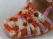 Bootees Pink, Orange, White A