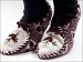 Bootees Brown, White A
