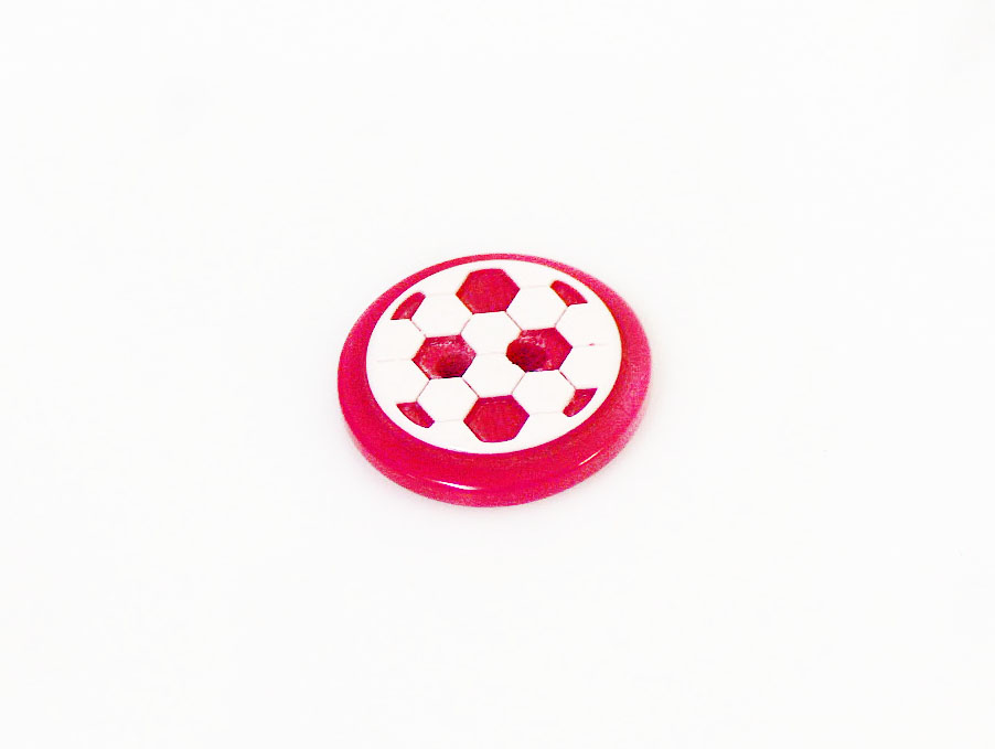 Fuchsia 5 Ball Figure Buttons 14 mm diameter
